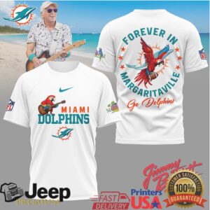 Jimmy Buffett Forever In Margaritaville Miami Dolphins NFL T Shirt
