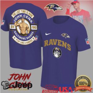 John Cena Baltimore Ravens Play Like A Raven Nfl Tshirt