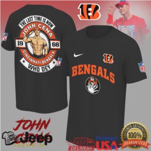 John Cena Cincinnati Bengals Who Dey Nfl Tshirt