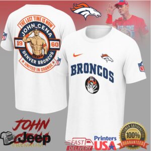 John Cena Denver Broncos United In Orange Nfl Tshirt