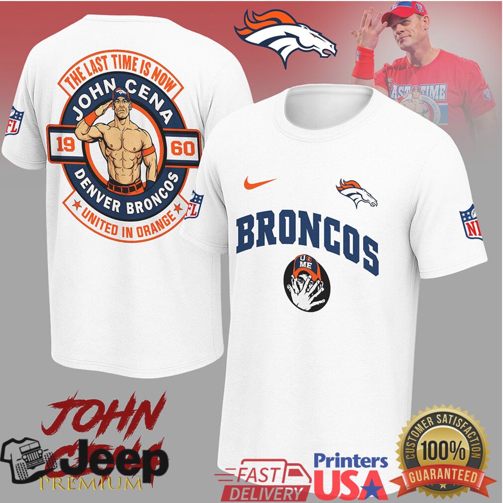 John Cena Denver Broncos United In Orange Nfl Tshirt John Cena Denver Broncos United In Orange Nfl Tshirt