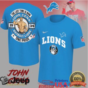John Cena Detroit Lions One Pride Farewell Tshirt