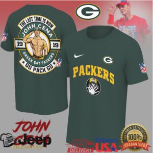 John Cena Green Bay Packers Go Pack Go Tshirt
