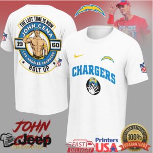John Cena Los Angeles Chargers Bolt Up Nfl Tshirt