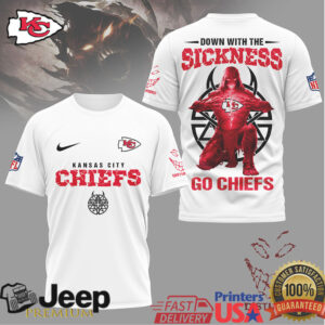 Kansas City Chiefs Disturbed Down With The Sickness Tshirt