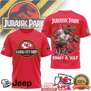 Kansas City Chiefs Jurassic Park T Shirt T Rex Football Graphic Tee