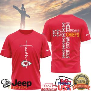 Kansas City Chiefs Official NFL Faith Over Fear 3D Shirt
