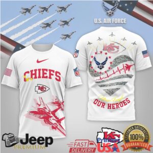 Kansas City Chiefs Official NFL US Air Force 3D Shirt