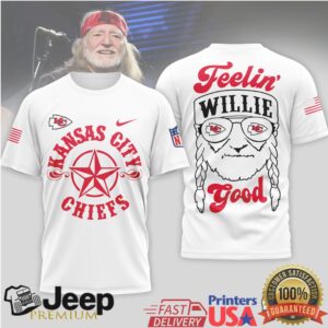 Kansas City Chiefs Official NFL Willie Nelson 3D Shirt