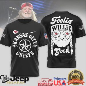 Kansas City Chiefs Official NFL Willie Nelson 3D Shirt