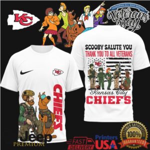 Kansas City Chiefs Scooby Doo Veterans Day Salute Military Appreciation Tee Kansas City Chiefs Scooby Doo Veterans Day Salute Military Appreciation Tee
