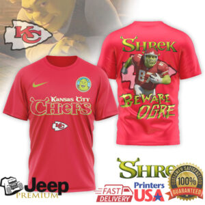 Kansas City Chiefs Shrek Beware Ogre Mashup T Shirt