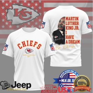 Kansas City ChiefsOfficial NFL Martin Luther King JR. Day 3D Shirt