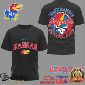 Kansas Jayhawks Official NCAA Grateful Game Day 3D Shirt