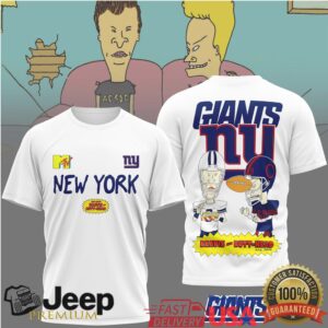 New York Giants Official NFL Funny Beavis and Butt Head Shirt