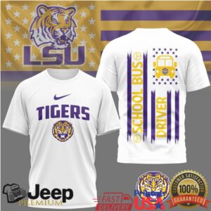 LSU Tigers Official NCAA School Bus Driver 3D Shirt LSU Tigers Official NCAA School Bus Driver 3D Shirt