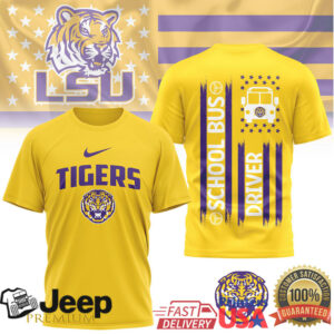 LSU Tigers Official NCAA School Bus Driver 3D Shirt