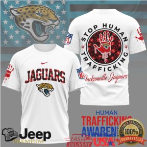 Jacksonville Jaguars Official NFL Slavery and Human Trafficking Prevention 3D Shirt Jacksonville Jaguars Official NFL Slavery and Human Trafficking Prevention 3D Shirt