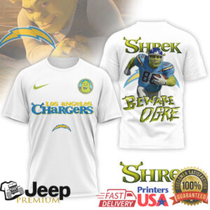 La Chargers Shrek Beware Ogre Nfl Shirt Design