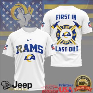 La Rams And Chargers Fire Dept First In Last Out T Shirt