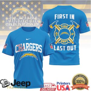 La Rams And Chargers Fire Dept First In Last Out T Shirt
