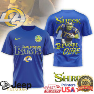 La Rams Shrek Beware Ogre Nfl Shirt Design