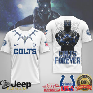 Indianapolis Colts Official NFL Black Panther 3D Shirt