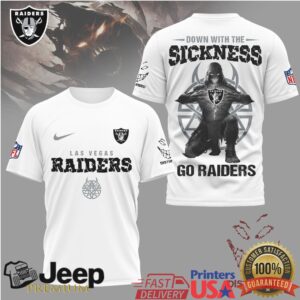 Las Vegas Raiders Disturbed Down With The Sickness Tshirt