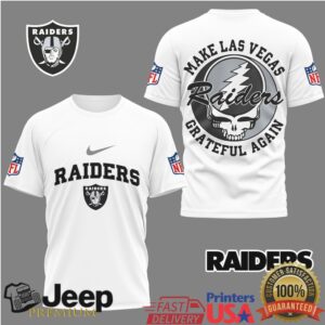 Las Vegas Raiders Make Las Vegas Grateful Again Silver & Black Tshirt