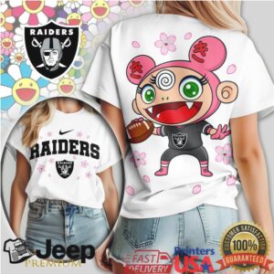 Las Vegas Raiders Murakami Anime Kawaii Sakura Tshirt