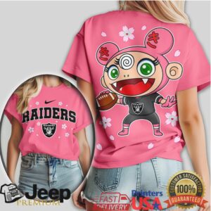 Las Vegas Raiders Murakami Anime Kawaii Sakura Tshirt