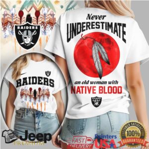 Las Vegas Raiders Native Blood Heritage Red Moon Graphic Tee
