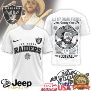 Las Vegas Raiders Official NFL Hank Williams Jr. 3D Shirt