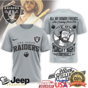 Las Vegas Raiders Official NFL Hank Williams Jr. 3D Shirt
