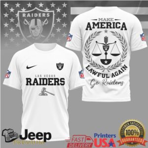 Las Vegas Raiders Official NFL Make America Lawful Again 3D Shirt