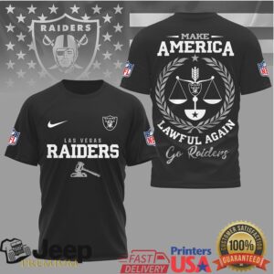 Las Vegas Raiders Official NFL Make America Lawful Again 3D Shirt