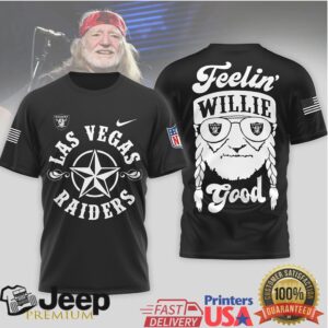 Las Vegas Raiders Official NFL Willie Nelson 3D Shirt