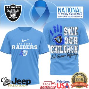 Las Vegas Raiders Save Our Children End Human Trafficking Tee
