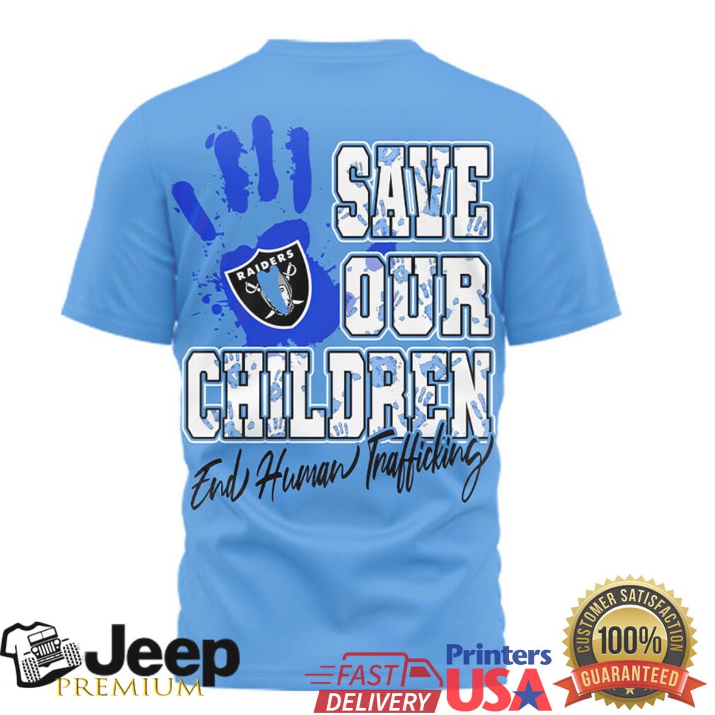 Las Vegas Raiders Save Our Children End Human Trafficking Tee Las Vegas Raiders Save Our Children End Human Trafficking Tee