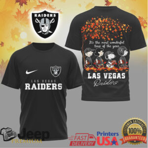 Las Vegas Raiders Snoopy Peanuts Fall Autumn Football Tshirt