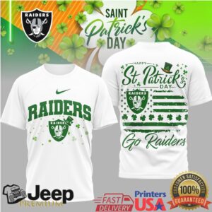 Las Vegas Raiders St. Patrick'S Day Tee Lucky Raiders Shamrock Sport Shirt