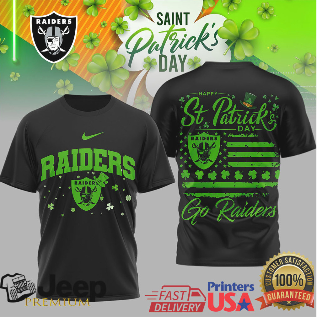 Las Vegas Raiders St. Patrick’S Day Tee Lucky Raiders Shamrock Sport Shirt Las Vegas Raiders St. Patrick’S Day Tee Lucky Raiders Shamrock Sport Shirt