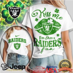 Las Vegas Raiders St. Patrick'S Day Tshirt Kiss Me I'M A Raiders Fan