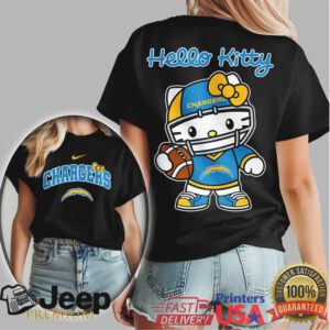 Los Angeles Chargers Hello Kitty Nfl Fan Graphic Tshirt