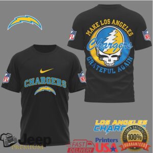 Los Angeles Chargers Make Los Angeles Grateful Again Skull T Shirt