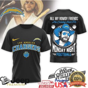 Los Angeles Chargers Official NFL Hank Williams Jr. 3D Shirt