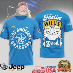 Los Angeles Chargers Official NFL Willie Nelson 3D Shirt