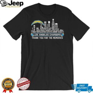 Los Angeles Chargers Thank You For The Memories Player Names Skyline Shirt