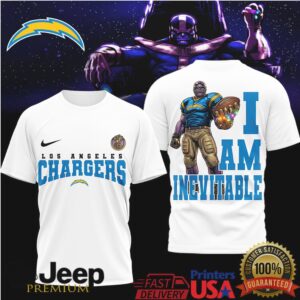 Los Angeles Chargers Thanos Infinity Gauntlet Nfl Mashup Shirt