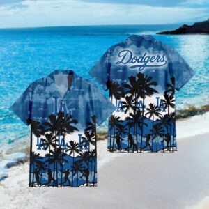 Los Angeles Dodgers MLB Blue Tropical Palm Hawaiian Shirt